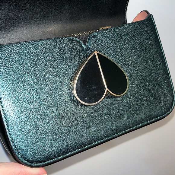 kate spade Nicola Metallic Leopard Twistlock Leather Shoulder Bag - Picture 11 of 17